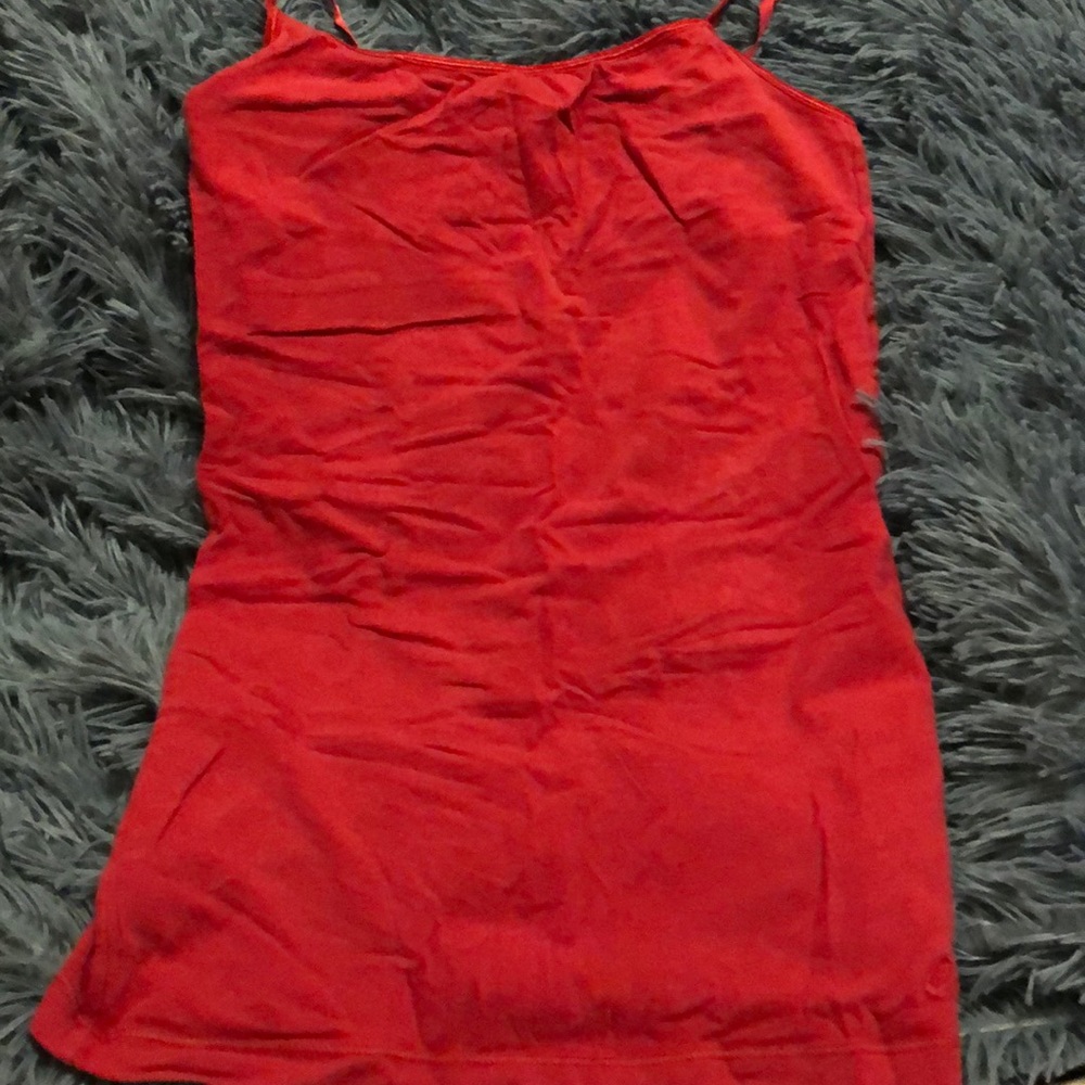 Red tank top